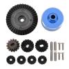 RC Car Differential Gear Set, Aluminum Alloy Steel 45 Steel Gear 7075 Differential Shell RC Diff Gear Replacement for XV02 TT02 TT02B (Blue) view 1