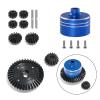RC Car Differential Gear Set, Aluminum Alloy Steel 45 Steel Gear 7075 Differential Shell RC Diff Gear Replacement for XV02 TT02 TT02B (Blue) view 4