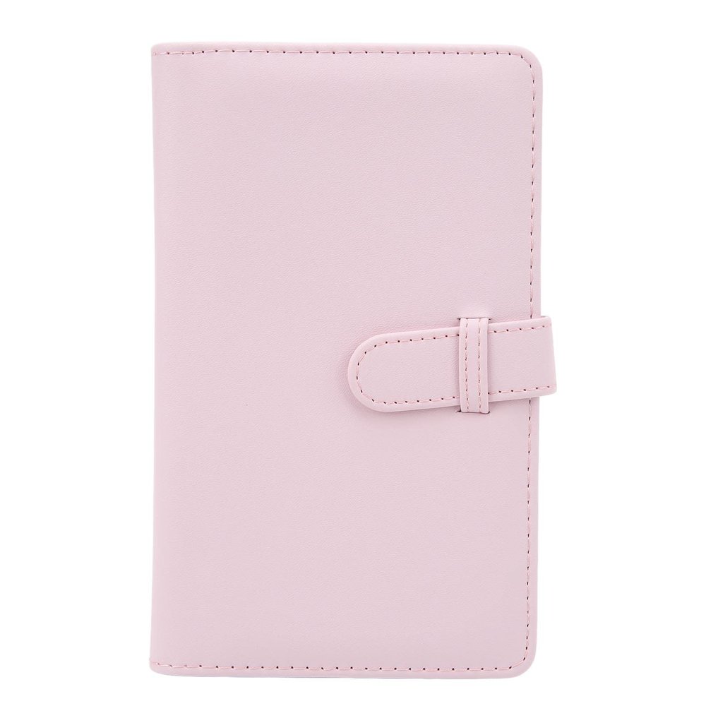108 Pockets 3 Inch Mini Photo Album PU Leather Book Style for Wedding Baby Art Enthusiasts Black (Light P)