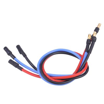3PCS RC Extension Cable, Silicone ESC Motor Extension Cable Set 30cm 16AWG with 3.5mm Banana Connectors for Motor Connection