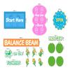 Kids Obstacle Course Sensory Path  Indoor/Outdoor Activity  Removable Peel and Stick Floor Decals view 2