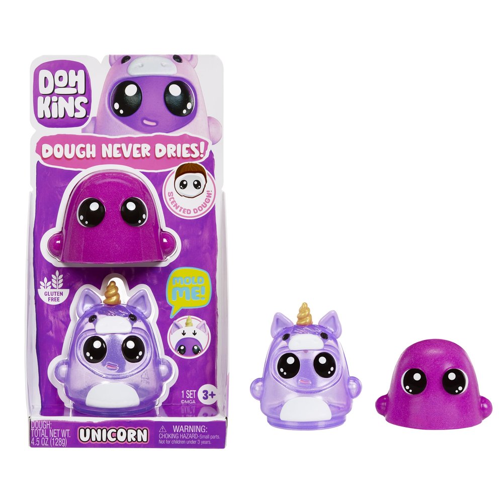 DohKins Unicorn Single Pack Character - Dough Never Dries, Ages 2+