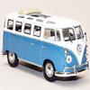 1962 Micro Bus Van with Open Roof Blue and White 1/43 Diecast Model Car by Road Signature 43208bl view 1