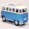 1962 Micro Bus Van with Open Roof Blue and White 1/43 Diecast Model Car by Road Signature 43208bl view 3