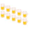 10 Pieces 1:12 Dollhouse Beer Mug Model Miniature Bar Beer Cup Toy Decoration Accessories (Hexagonal cup with foam) view 2