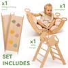 Goodevas 5-in-1 Toddler Climbing Toys Indoor Set - Pikler Triangle, Climbing Arch, Balance Cushion, Montessori Climbing Gym for Toddlers 1-3, Foldable Wooden Baby Activity Center, Jungle Gym for Kids view 4