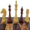 4 Queens Belagio Large Luxury Staunton Chess Men Set with 4 3/8 inch King Bloodwood Paduak and Boxwood - NO Board view 1