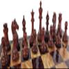 4 Queens Belagio Large Luxury Staunton Chess Men Set with 4 3/8 inch King Bloodwood Paduak and Boxwood - NO Board view 3