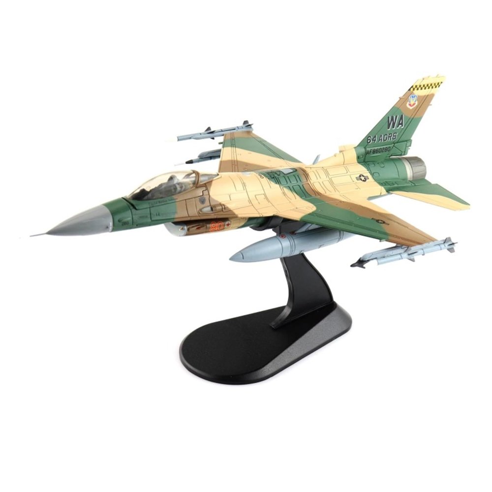 LIUSANGLIU Scale Aircraft 1: 72 for F-16C Fighter Model F-16C Block32 Lizard 64th AGRS Alloy Finished Model Military Aircraft Model Suitable for Display