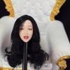 1/6 Scale Female Head Sculpt,Beauty Girl Close Eyes Expression Head Sculpt Carved for 12inch PH TBL JO Action Figure Body (Black Curls Hair) view 1