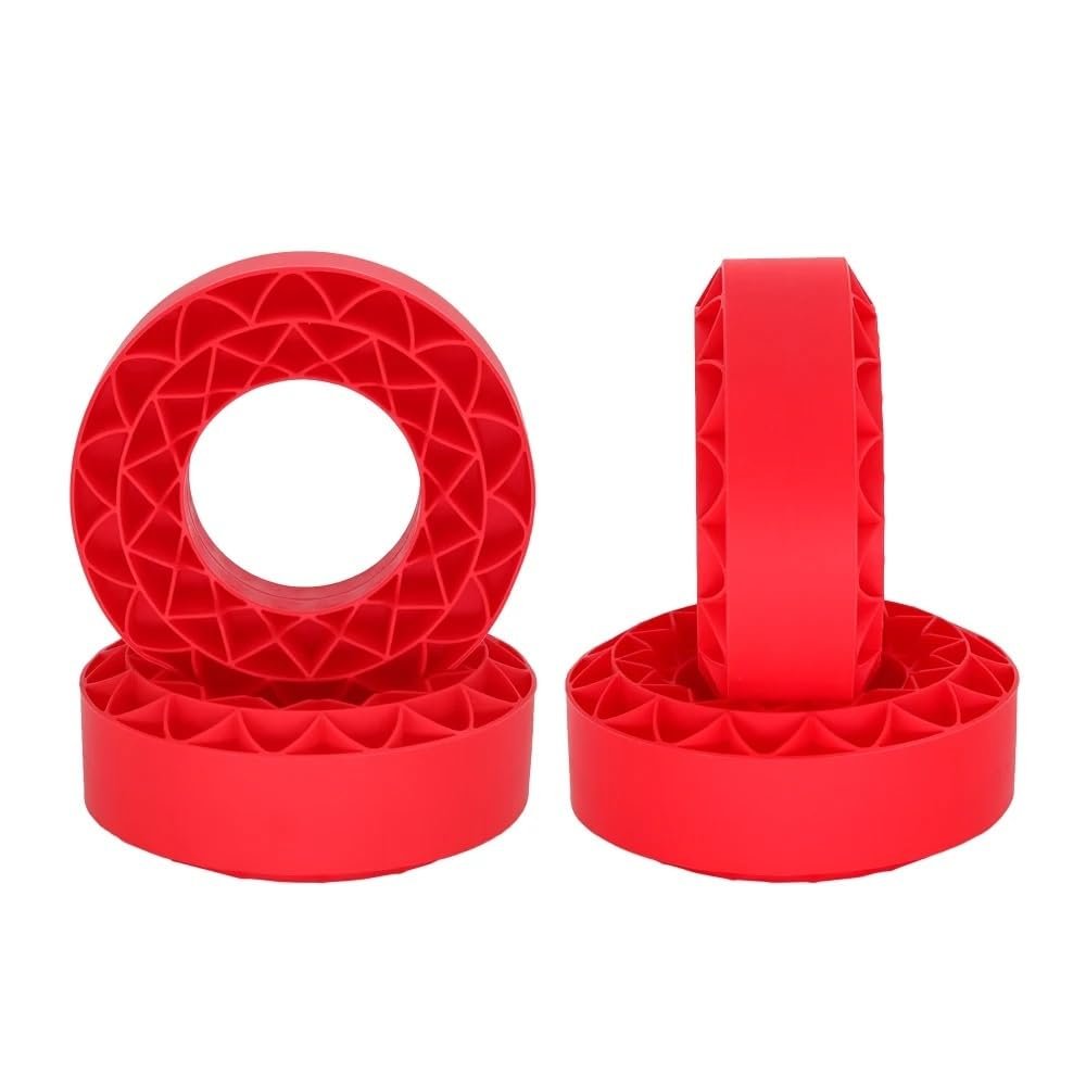 4pcs 1.9 Inch Silica Gel Rubber Foam Tires Compatible With 1/10 RC Crawler Vehicles Compatible With TF2 GEN8(RED)