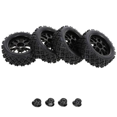 4PCS 65mm On Road Tires And Wheels Rims With 12mm Hex Hub Compatible With Compatibility With Various RC Touring Cars(DLT015)