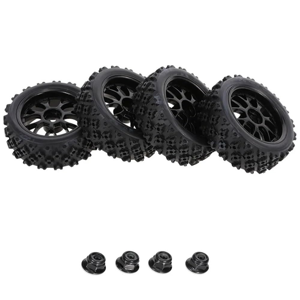 4PCS 65mm On Road Tires And Wheels Rims With 12mm Hex Hub Compatible With Compatibility With Various RC Touring Cars(DLT015)