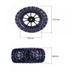 125mm Rubber 1/10 RC Tires And Wheel Rims Set Of 4 With 12mm Hex And 4mm Lock Nuts Compatible With Various Models(DLT005) view 3