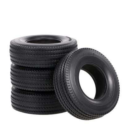 4 Pieces Sponge Rubber Tires Wheels Compatible With 1:14 Scale RC Vehicles(E)