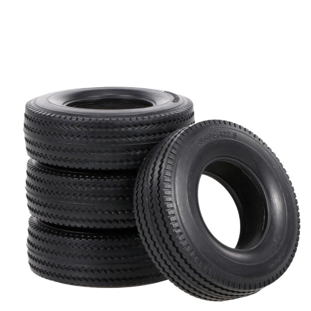 4 Pieces Sponge Rubber Tires Wheels Compatible With 1:14 Scale RC Vehicles(E)