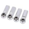 4PCS Alloy 7.0mm Diameter M4 Thread Straight Link Rod End, RC Car Metal Ball Joint, Clockwise Thread Tie Rod End Ball Holder Link, Link Linkage Rod End for 1/10 Model Car (Silver) view 3