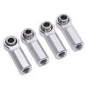 4PCS Alloy 7.0mm Diameter M4 Thread Straight Link Rod End, RC Car Metal Ball Joint, Clockwise Thread Tie Rod End Ball Holder Link, Link Linkage Rod End for 1/10 Model Car (Silver) view 4