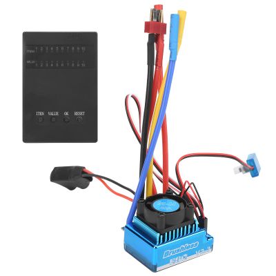 80A Brushless ESC Programmer Card Kit Lightweight for 1/10 1/12 Electric Speed Controller RC Motor Blue