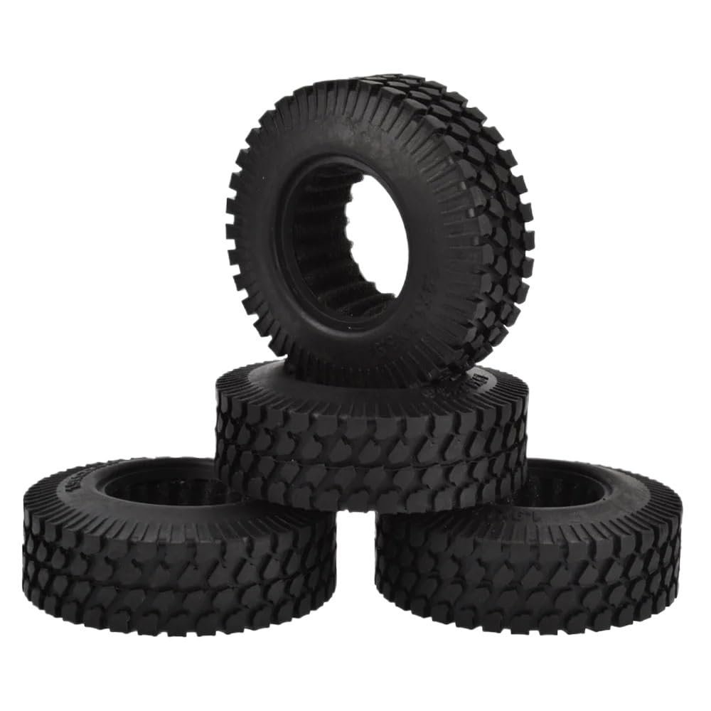 4pcs 1.9 Rubber Crawler Tires Wheels Compatible With 1/10 RC Rock Climbing Vehicle Compatible With 90047 Pro GEN8(5500001)