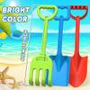 3 PCS Beach Shovel Sand Shovels Snow Toys for Kids Adults, 16 Inch Spade Rake Sandbox, Sturdy Scoop Trowel Garden Digging Planting Tool, Kids Snow Shovel Outdoor Play Summer Vaction Gift Party Favor view 2