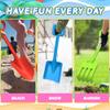 3 PCS Beach Shovel Sand Shovels Snow Toys for Kids Adults, 16 Inch Spade Rake Sandbox, Sturdy Scoop Trowel Garden Digging Planting Tool, Kids Snow Shovel Outdoor Play Summer Vaction Gift Party Favor view 4