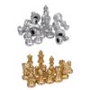 32 Chess Pieces Exquisite Workmanship Chess Pieces Gold and Silver Puzzle Game for Family Camping Recreation PS Material view 3