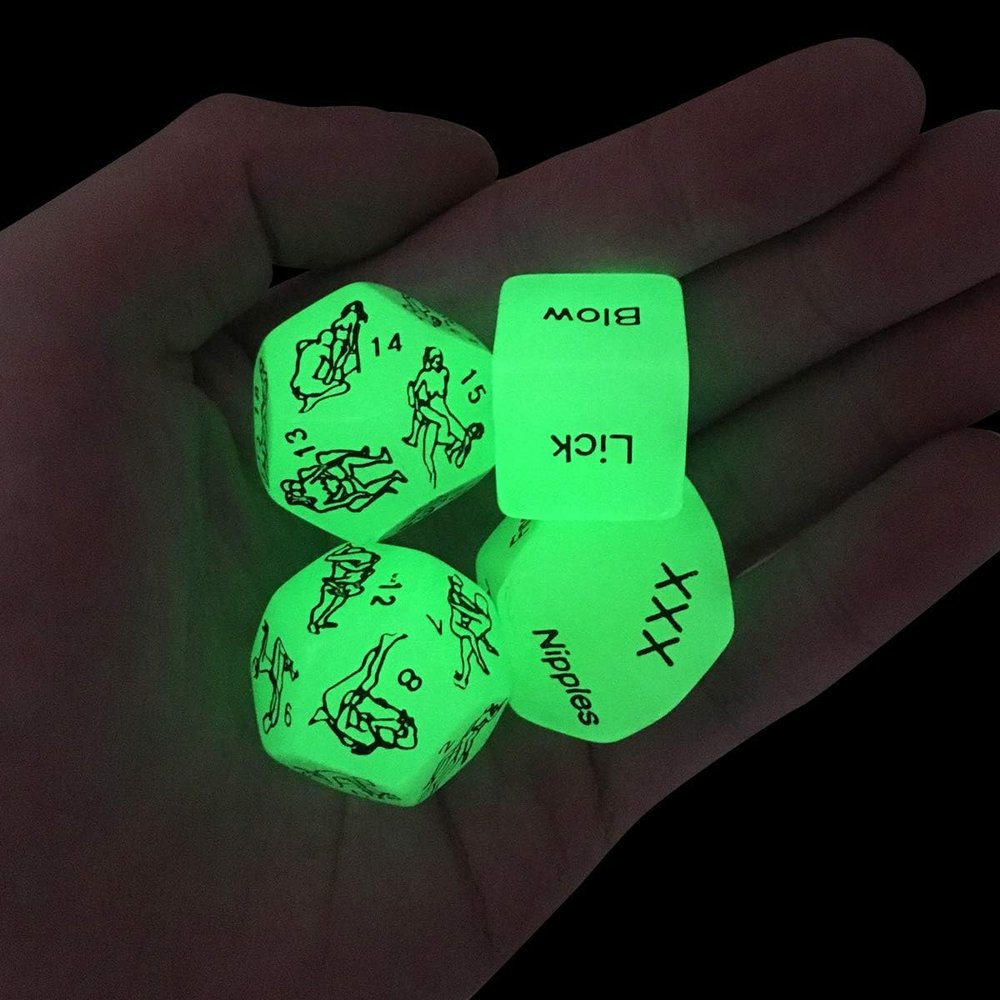Sex Dice - Set of 4 Luminous Sex Dice for Couples Naughty, Sex Dice Games for Adults Bedroom, Fun Sex Play Toys for Couples Hoodies Yoga SLP-01