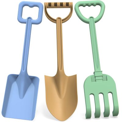 16" Beach Shovel Spade Rake Sandbox Sand Toys, Sturdy Scoop Trowel Garden Digging Planting Shovel Tool Kit, Kids Snow Shovel Outdoor Play Summer Gift Party Favor Beach Essential Travel Toy