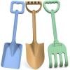 16" Beach Shovel Spade Rake Sandbox Sand Toys, Sturdy Scoop Trowel Garden Digging Planting Shovel Tool Kit, Kids Snow Shovel Outdoor Play Summer Gift Party Favor Beach Essential Travel Toy view 1