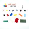310-Piece Building Blocks Set, Creative Classic Bulk Bricks Toy, Transparent Panel Bricks Baseplate, Compatible with All Major Brands view 4