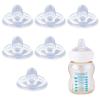 6pcs Wide-Neck Nipple for Dr. Brown's, 100% Soft Silicone Baby Bottle Teat Sippy Straw Spout Nipple Replacement Accessories BPA-Free Compatible with Dr. Brown's Wide-Neck Bottle view 1