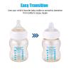 6pcs Wide-Neck Nipple for Dr. Brown's, 100% Soft Silicone Baby Bottle Teat Sippy Straw Spout Nipple Replacement Accessories BPA-Free Compatible with Dr. Brown's Wide-Neck Bottle view 2