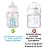 6pcs Wide-Neck Nipple for Dr. Brown's, 100% Soft Silicone Baby Bottle Teat Sippy Straw Spout Nipple Replacement Accessories BPA-Free Compatible with Dr. Brown's Wide-Neck Bottle view 4