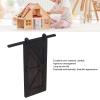 1:12 Scale Miniature Dollhouse Barn Doors, Birch Wood, 7.5 x 3.1 Inches, 2-Pack with Push Rods, Interior Decor Accessory view 2