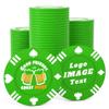 100 Custom Poker Chips, 40MM Custom Drink Tokens Personalized Logo, Image and Text, Double Side UV Full Color Printing Custom Drink Chips for Bar, Party, Business Cards, Company Logo and Promotions view 1
