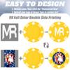 100 Custom Poker Chips, 37MM Custom Drink Tokens Personalized Logo, Image and Text, Double Side UV Full Color Printing Custom Drink Chips for Bar, Party, Business Cards, Company Logo and Promotions view 4