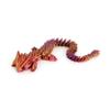 HiesDeosn 3D Printed Spiky Dragon Fidget, 11.8 Inches Articulated Spikes Dragons Fun Desk Decoration, ADHD 3-d Print Animals, Iridescent Brown view 1