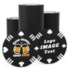 100 Custom Poker Chips, 40MM Custom Drink Tokens Personalized Logo, Image and Text, Double Side UV Full Color Printing Custom Drink Chips for Bar, Party, Business Cards, Company Logo and Promotions view 1