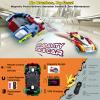 Slot Car Race Track Sets Dual-Player Electric Remote Control Cars Rechargable Magnetic Cars Racing Game with Hand Controllers Circular Overpass Track Birthday Toys for Boys Kids 6 7 8-12 view 2