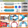 Slot Car Race Track Sets Dual-Player Electric Remote Control Cars Rechargable Magnetic Cars Racing Game with Hand Controllers Circular Overpass Track Birthday Toys for Boys Kids 6 7 8-12 view 4