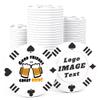 100 Custom Poker Chips, 40MM Custom Drink Tokens Personalized Logo, Image and Text, Double Side UV Full Color Printing Custom Drink Chips for Bar, Party, Business Cards, Company Logo and Promotions view 1