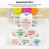 12pcs Housework Dice, Fun Decision Making Tool with Vibrant Colors, Acrylic Material, Ideal for Couples and Families to Share Chores view 3