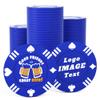 100 Custom Poker Chips, 40MM Custom Drink Tokens Personalized Logo, Image and Text, Double Side UV Full Color Printing Custom Drink Chips for Bar, Party, Business Cards, Company Logo and Promotions view 1