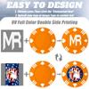 100 Custom Poker Chips, 37MM Custom Drink Tokens Personalized Logo, Image and Text, Double Side UV Full Color Printing Custom Drink Chips for Bar, Party, Business Cards, Company Logo and Promotions view 4