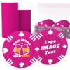 100 Custom Poker Chips, 37MM Custom Drink Tokens Personalized Logo, Image and Text, Double Side UV Full Color Printing Custom Drink Chips for Bar, Party, Business Cards, Company Logo and Promotions view 1