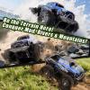 Calefwe Amphibious Remote Control Car, Monster Trucks for Boys Age 4-7, Monster Truck Toys W/Blocks & 360Spin, 4WD All-Terrain Off-Road RC Cars with 2 Batteries 100 min, 2.4Ghz Pool Toy Gift for Kids view 3