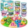 JOY SPOT! 8-Pack Play Dough Jars, Reusable Sensory Play Kit for Kids, Non-Toxic, Educational Creative Playdough,Birthday Valentines Gift,Party Favors, Goodie Bags, Boys Girls Home Preschool Classroom view 1