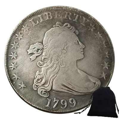 QiMontGiaGonp 1799 Great US Peace Dollar Coin American Liberty Coin Morgan Art Coin United States of America Coin Pocket Souvenir for Collection Party Gifts