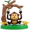 1Pc Green Solar Powered Dancing Animal Ornaments, Cute Solar Monkey Swinging Animated Bobble Dancer Ornaments, Solar Powered Car Dashboard Interior Decoration Dancing Ornaments Kits view 1